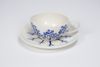 Stems - porcelain with hand painted cobalt, saucer diameter 10cm